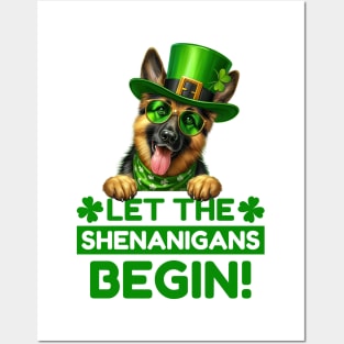 Let the Shenanigans Begin German Shepherd Posters and Art